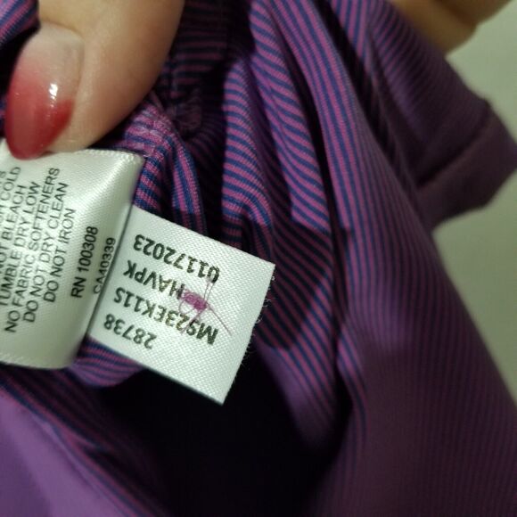 Peter Millar Polo Shirt Large Jubilee Performance Summer Comfort Striped Havana - Picture 6 of 11